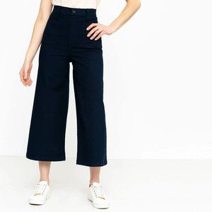J.Crew Point Sur Wide Leg Crop Navy Pants Size 27 Tall